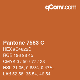 Código de color: Pantone 7583 C | qconv.com