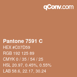 Code couleur: Pantone 7591 C | qconv.com