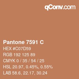 カラーコード: Pantone 7591 C | qconv.com