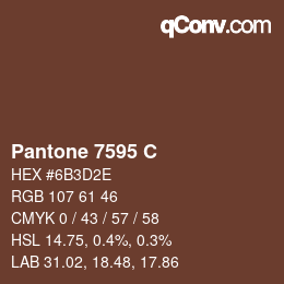 Código de color: Pantone 7595 C | qconv.com