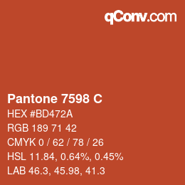 Código de color: Pantone 7598 C | qconv.com