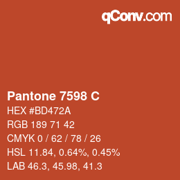 カラーコード: Pantone 7598 C | qconv.com
