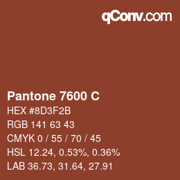 Código de color: Pantone 7600 C | qconv.com