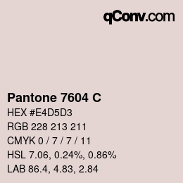 Farbcode: Pantone 7604 C | qconv.com