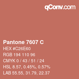 Código de color: Pantone 7607 C | qconv.com