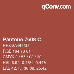 Farbcode: Pantone 7608 C | qconv.com