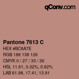 Color code: Pantone 7613 C | qconv.com