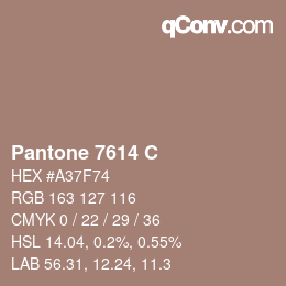 Code couleur: Pantone 7614 C | qconv.com