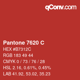 Color code: Pantone 7620 C | qconv.com