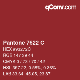 Farbcode: Pantone 7622 C | qconv.com