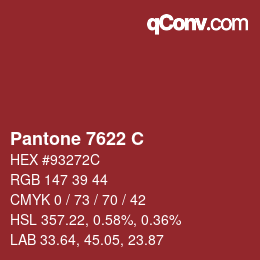 Code couleur: Pantone 7622 C | qconv.com