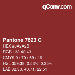 Farbcode: Pantone 7623 C | qconv.com