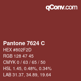 Farbcode: Pantone 7624 C | qconv.com