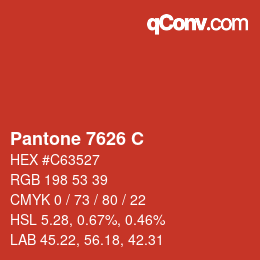 カラーコード: Pantone 7626 C | qconv.com