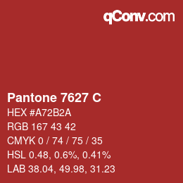 カラーコード: Pantone 7627 C | qconv.com