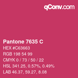 カラーコード: Pantone 7635 C | qconv.com