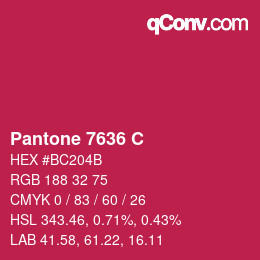 Farbcode: Pantone 7636 C | qconv.com