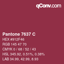 カラーコード: Pantone 7637 C | qconv.com