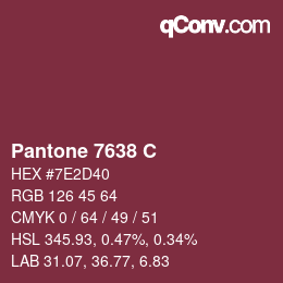 カラーコード: Pantone 7638 C | qconv.com