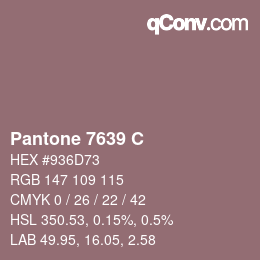 Farbcode: Pantone 7639 C | qconv.com