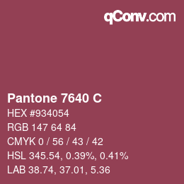 Farbcode: Pantone 7640 C | qconv.com