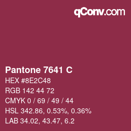 Farbcode: Pantone 7641 C | qconv.com