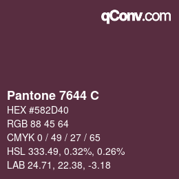 Farbcode: Pantone 7644 C | qconv.com