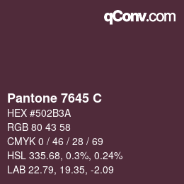 Farbcode: Pantone 7645 C | qconv.com