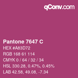 Farbcode: Pantone 7647 C | qconv.com