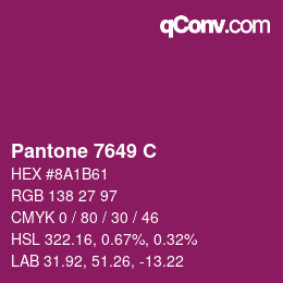 Farbcode: Pantone 7649 C | qconv.com