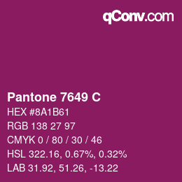 Código de color: Pantone 7649 C | qconv.com