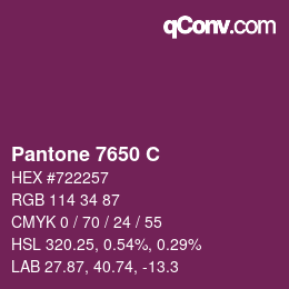 Código de color: Pantone 7650 C | qconv.com