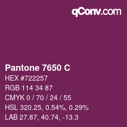 カラーコード: Pantone 7650 C | qconv.com
