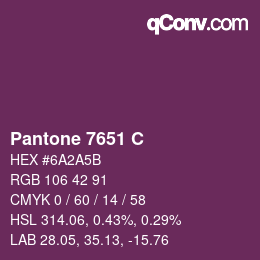 カラーコード: Pantone 7651 C | qconv.com