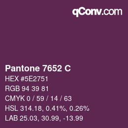 Code couleur: Pantone 7652 C | qconv.com