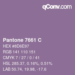 カラーコード: Pantone 7661 C | qconv.com