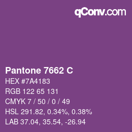 Farbcode: Pantone 7662 C | qconv.com