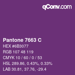 Farbcode: Pantone 7663 C | qconv.com