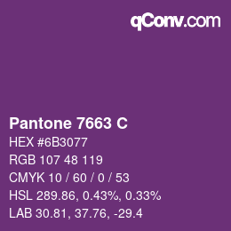 カラーコード: Pantone 7663 C | qconv.com