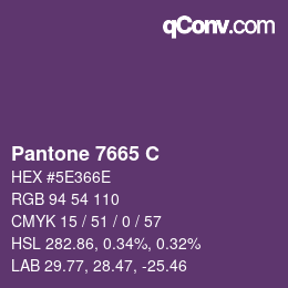 Farbcode: Pantone 7665 C | qconv.com