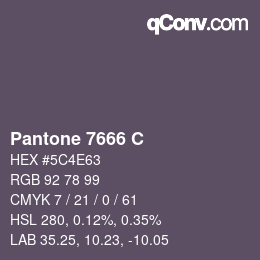 Code couleur: Pantone 7666 C | qconv.com