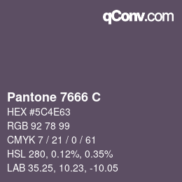 カラーコード: Pantone 7666 C | qconv.com