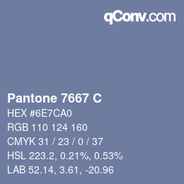 Farbcode: Pantone 7667 C | qconv.com