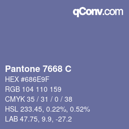 カラーコード: Pantone 7668 C | qconv.com