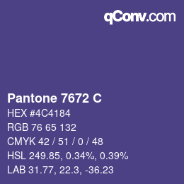 Code couleur: Pantone 7672 C | qconv.com