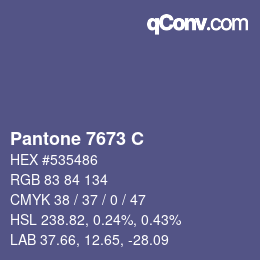 Color code: Pantone 7673 C | qconv.com