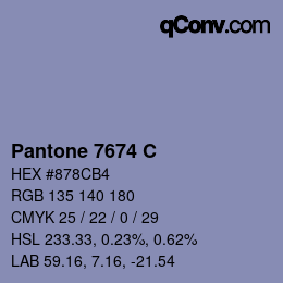 Farbcode: Pantone 7674 C | qconv.com