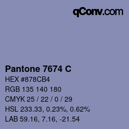 Color code: Pantone 7674 C | qconv.com