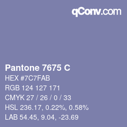 Farbcode: Pantone 7675 C | qconv.com