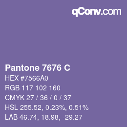 Farbcode: Pantone 7676 C | qconv.com